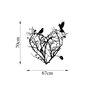 Wallity Bush Hearth - 468 Escultura de Pared de Metal Negra